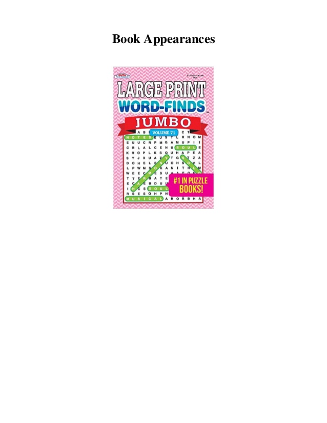 Free printable word search booklet